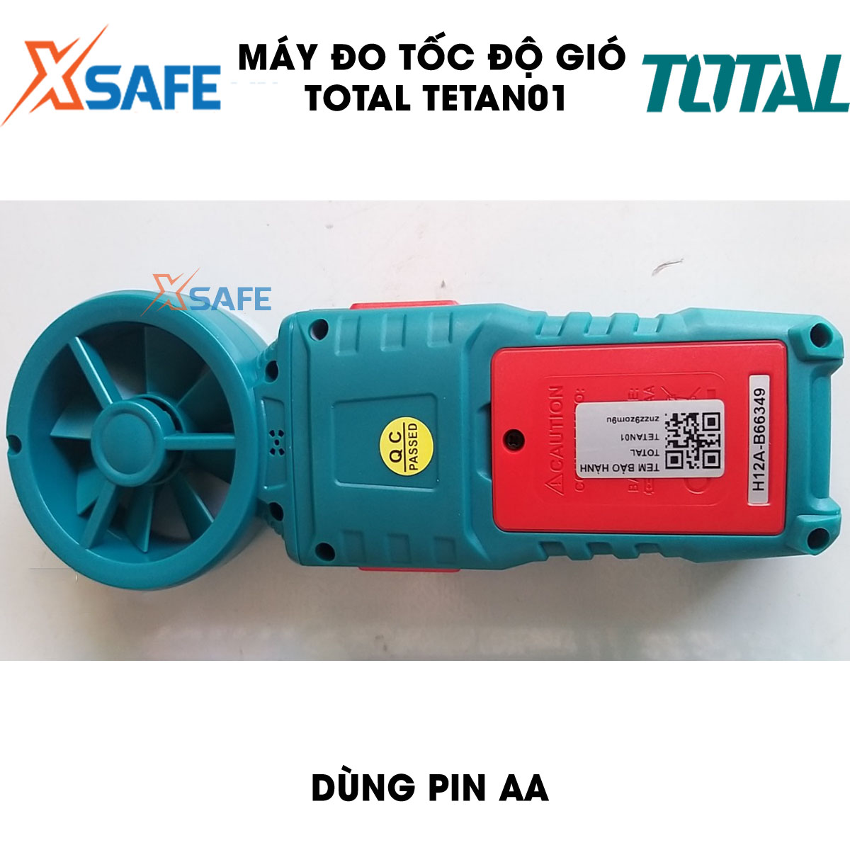 Anemometer wind speed digital Total TETAN01. Tachometer handheld anemometer with function message indicator battery level is low, with backlight, genuine warranty 3 month-distribution genuine xsafe