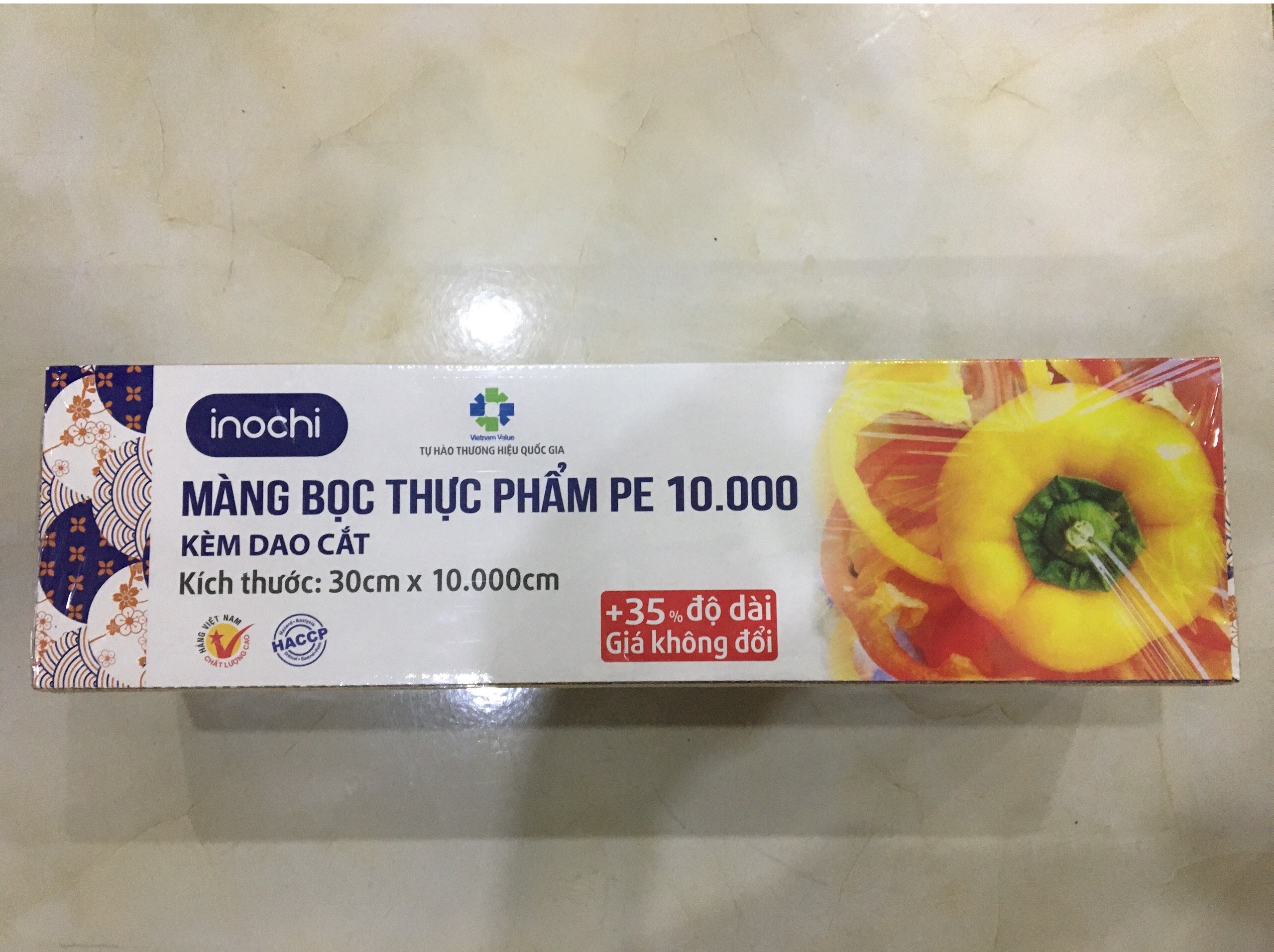 Màng bọc thực phẩm PE Inochi 30x10.000cm [HCM-Giao hoả tốc 2h]