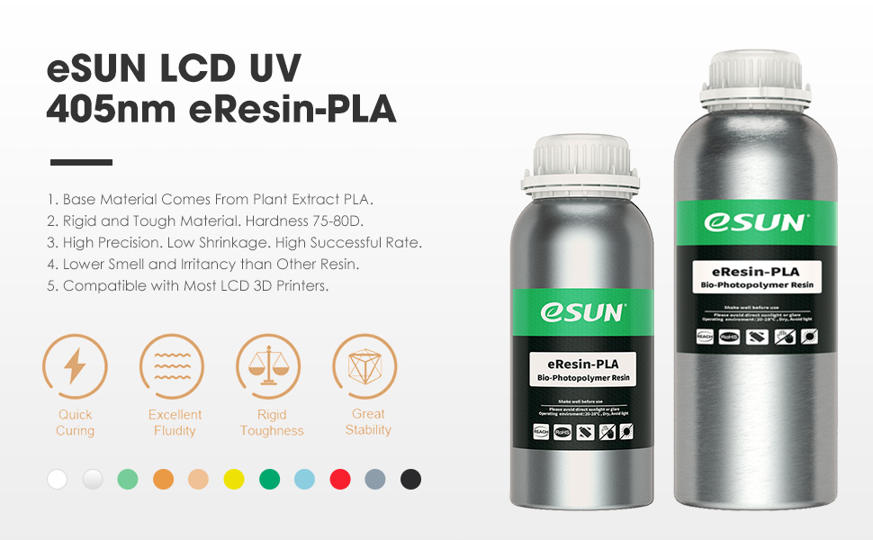 Nhựa in 3d resin ESUN eResin-PLA 0.5-1kg/Chai