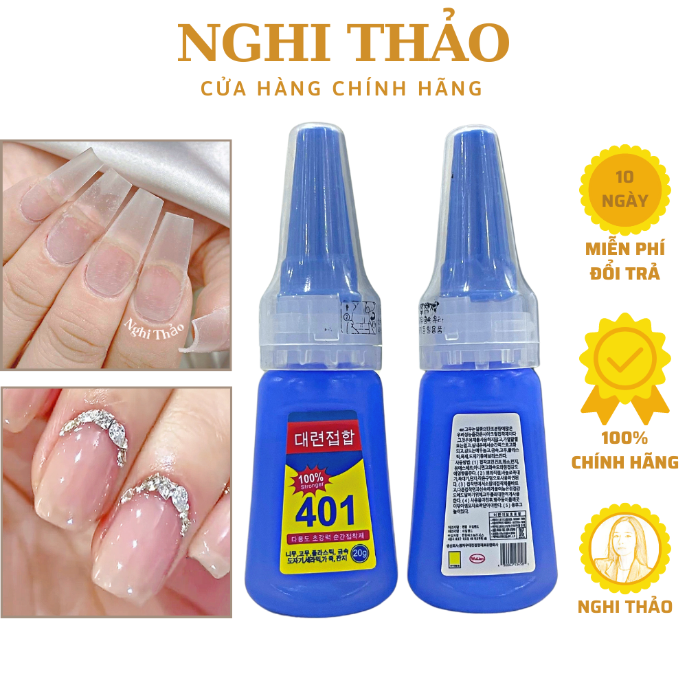 Keo 401 chính hãng  gắn móng siêu chắc 20g
