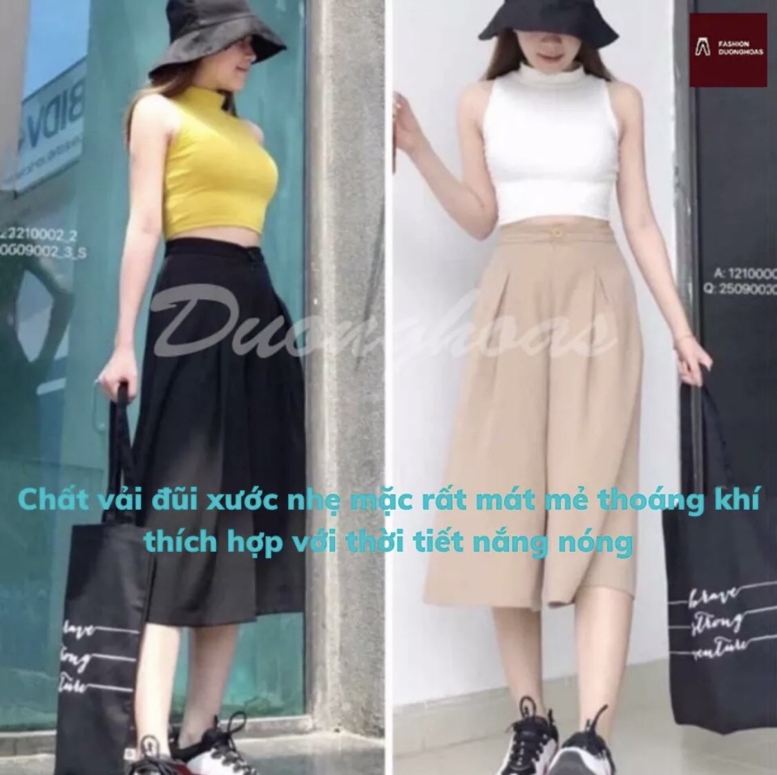 Quần Giả Váy Lửng Cao Cấp Chất Đũi Sớ Mát QGV505