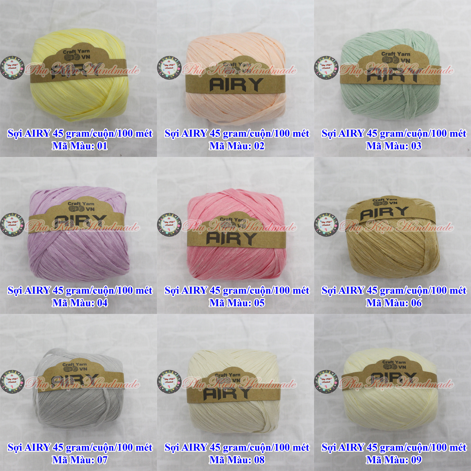 Sợi AIRY (35k/ cuộn/40 gram/ 100 mét)