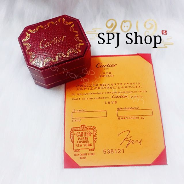 Hộp Cartier Đựng Nhẫn Trọn Bộ (3 Món Như Hình)