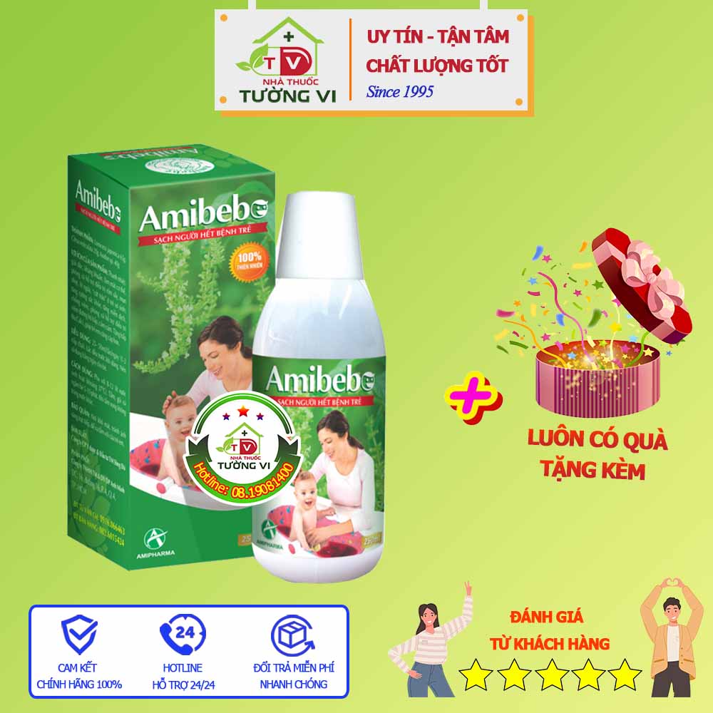 Nước tắm trẻ em Amibebe – Hết rôm sảy, trẻ ngủ say