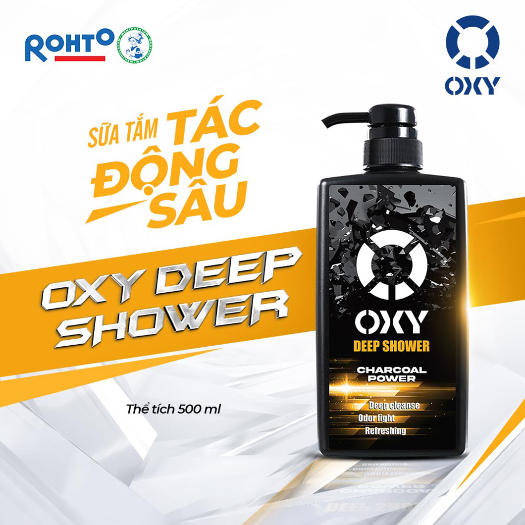 Sữa Tắm Oxy Tác Động Sâu Deep Shower 500ml (Tặng sữa rửa mặt oxy 100g)