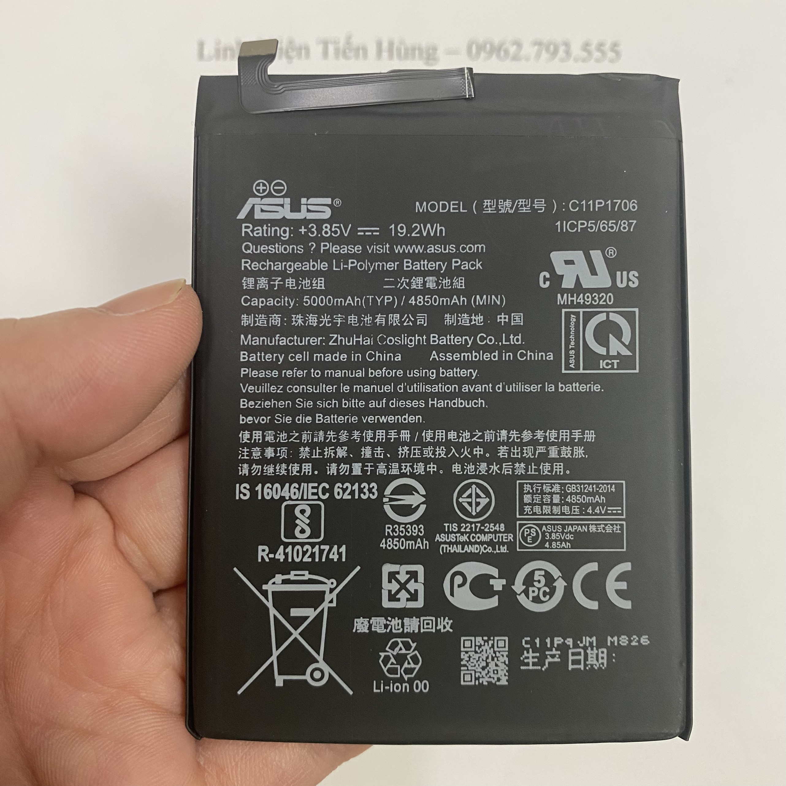 Pin asus zenfone max pro m1 mới 100%