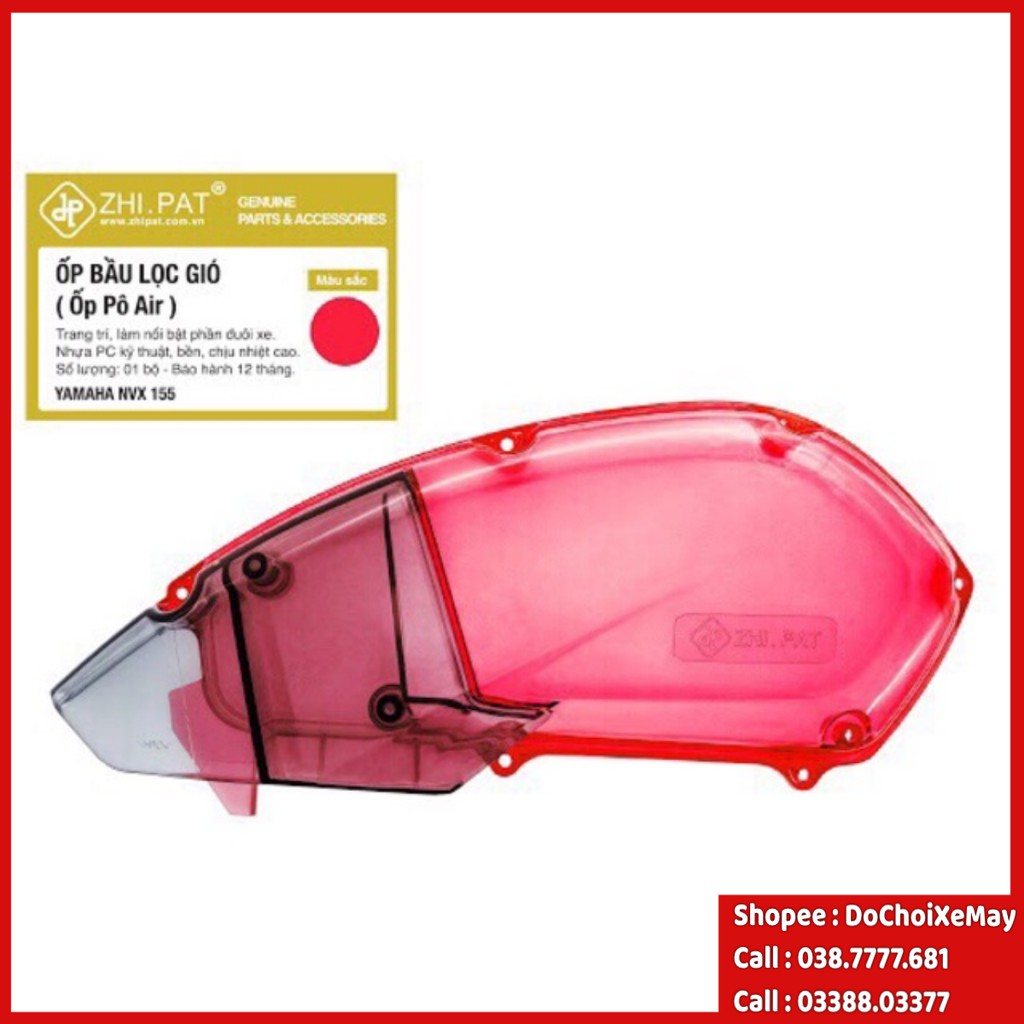 [HCM]Ốp Lọc Gió Pô Air Trong Suốt Cho Yamaha Nvx Bảo Hành Chính Hãng Zhipat 12 Tháng - Trong Suốt
