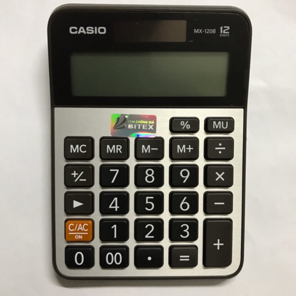 Computer portable Casio MX 120b with keys designed plastic makes it easy surface metal withstand strong impact