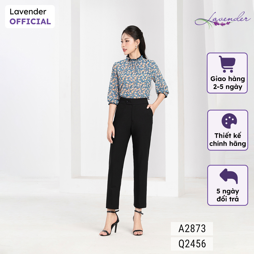 Quần âu nữ dáng lửng LAVENDER ống suông basic chất co giãn nhẹ Q2456