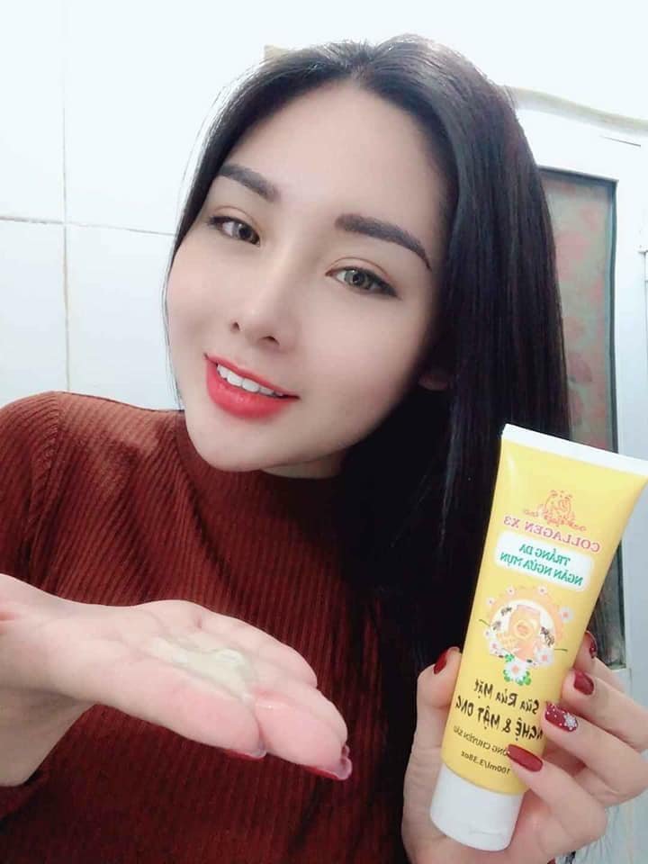 Sữa rửa mặt nghệ và mật ong COLLAGEN x3