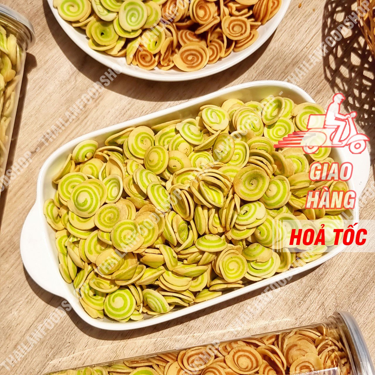 Bánh tai heo nhí trung hiếu vị trà xanh - túi 1kg