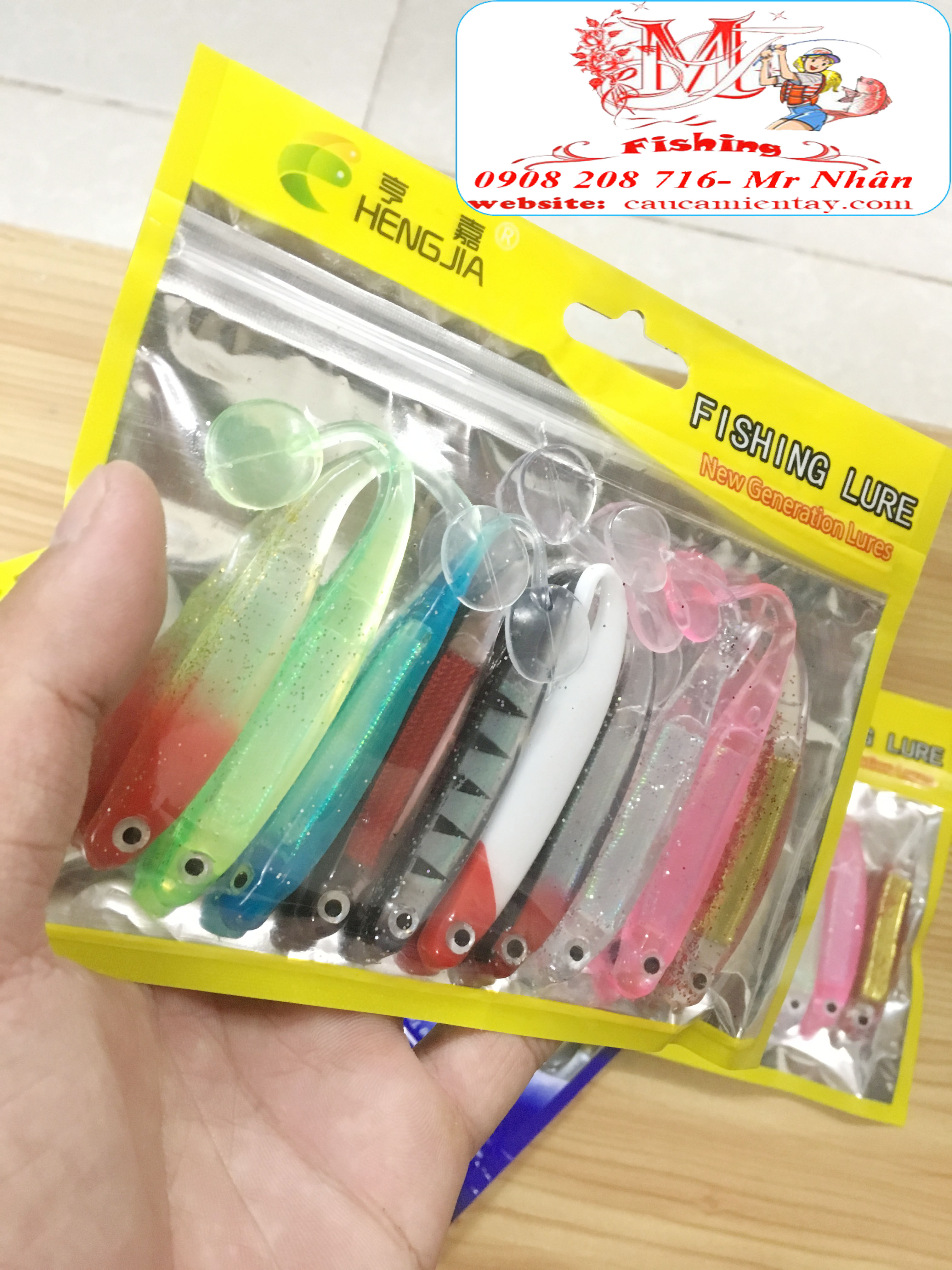 Mồi Mềm Lure Cá Lóc Chẽm Bộ 10 Con
