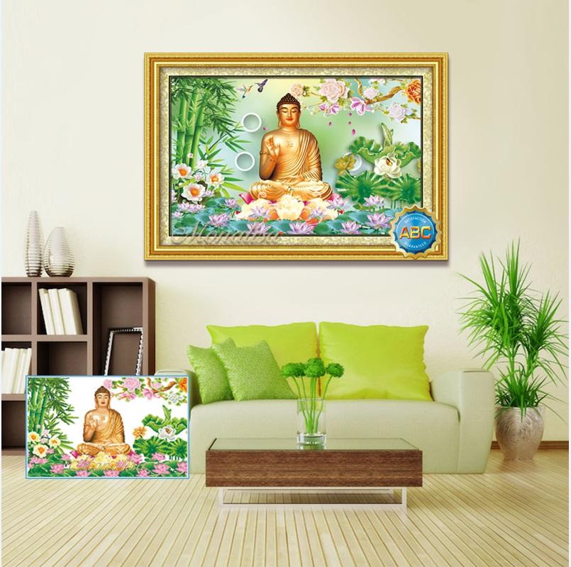 [HCM]Tranh đính đá PHẬT A DI ĐÀ_Y8244_90*60CM