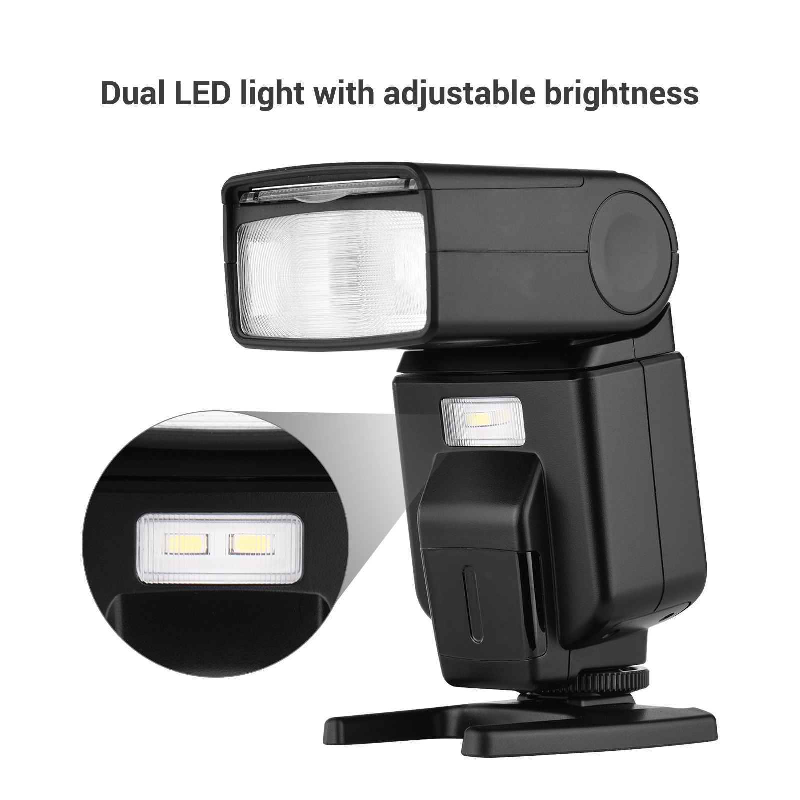 Woman universal flash Speedlite gn40 adjustable LED fill light flash camera replacement bracket for DSLR Canon Nikon Olympus Pentax