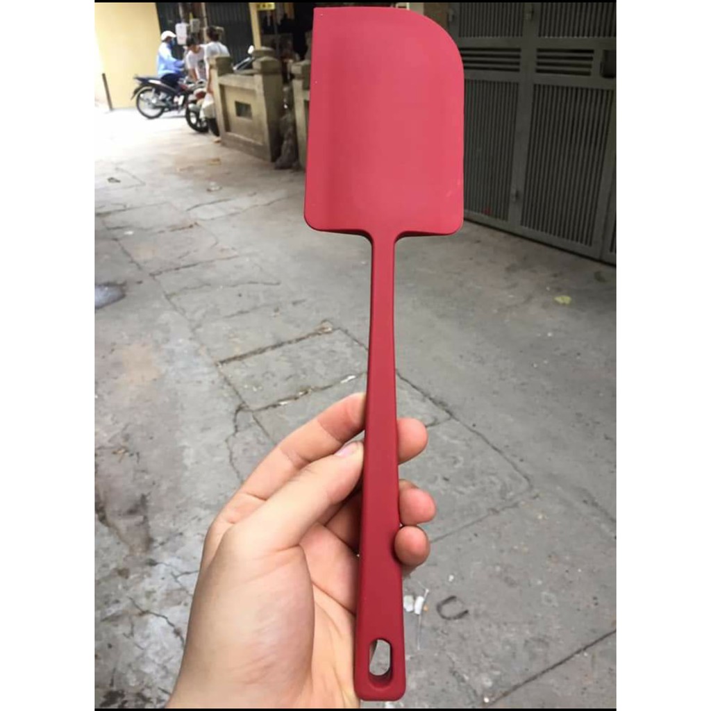 Phới Silicon Đúc Breadleaf Đỏ Size Đại-Spatula
