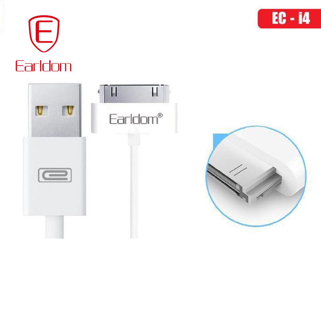 Cáp sạc iPhone 4 Earldom EC-i4 chính hãng