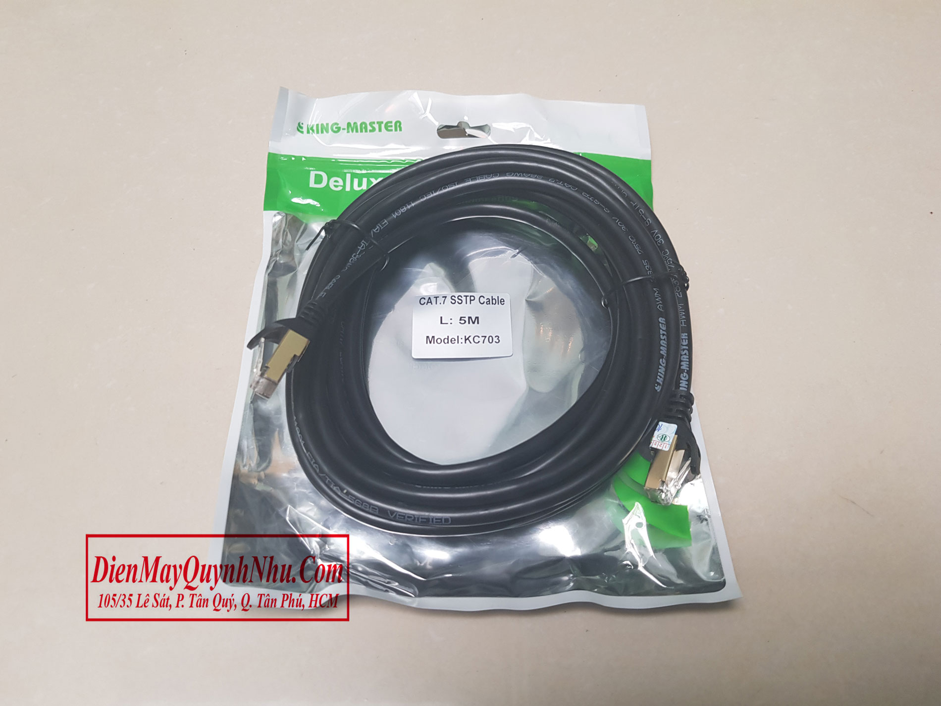 CÁP LAN, DÂY MẠNG INTERNET CAT7 SSTP KINGMASTER 5M