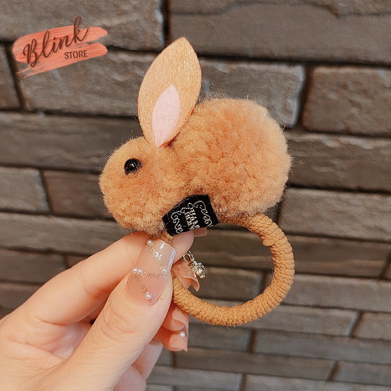 Dây buộc tóc hình thỏ bông siêu đáng yêu và độc đáo cho bé