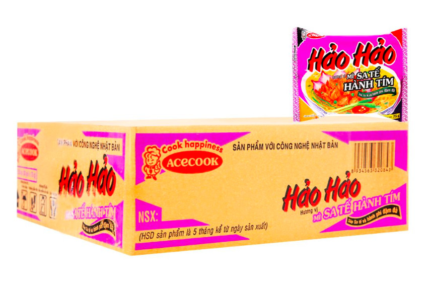 Mì Hảo Hảo sa tế hành tím 75g ( thùng 30 gói)