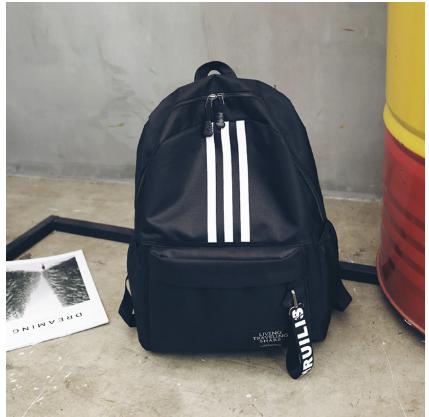 [HCM]Balo Bố Thời Trang 3 Sọc Trắng (Size 30x40cm-Ảnh Thật)