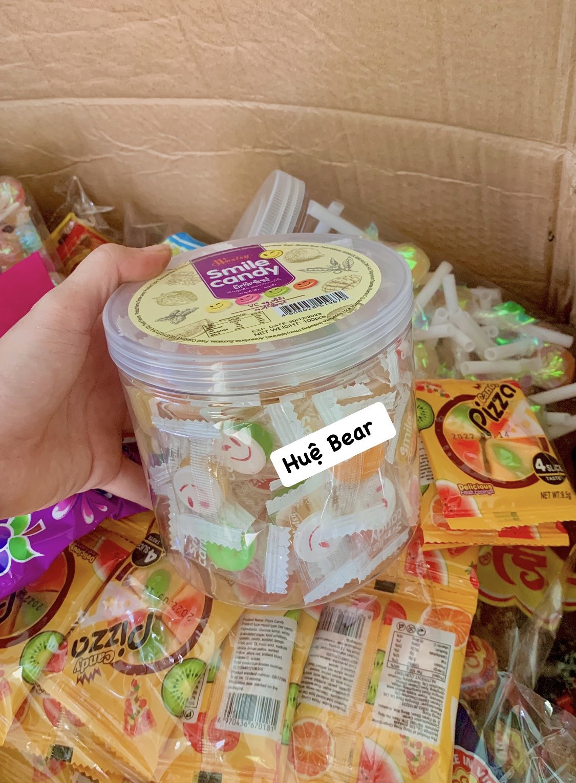 Hộp kẹo mặt cười smile candy