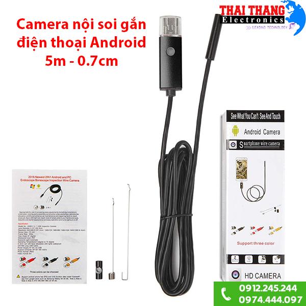 Camera nội soi dây mềm gắn điện thoại android SWC25