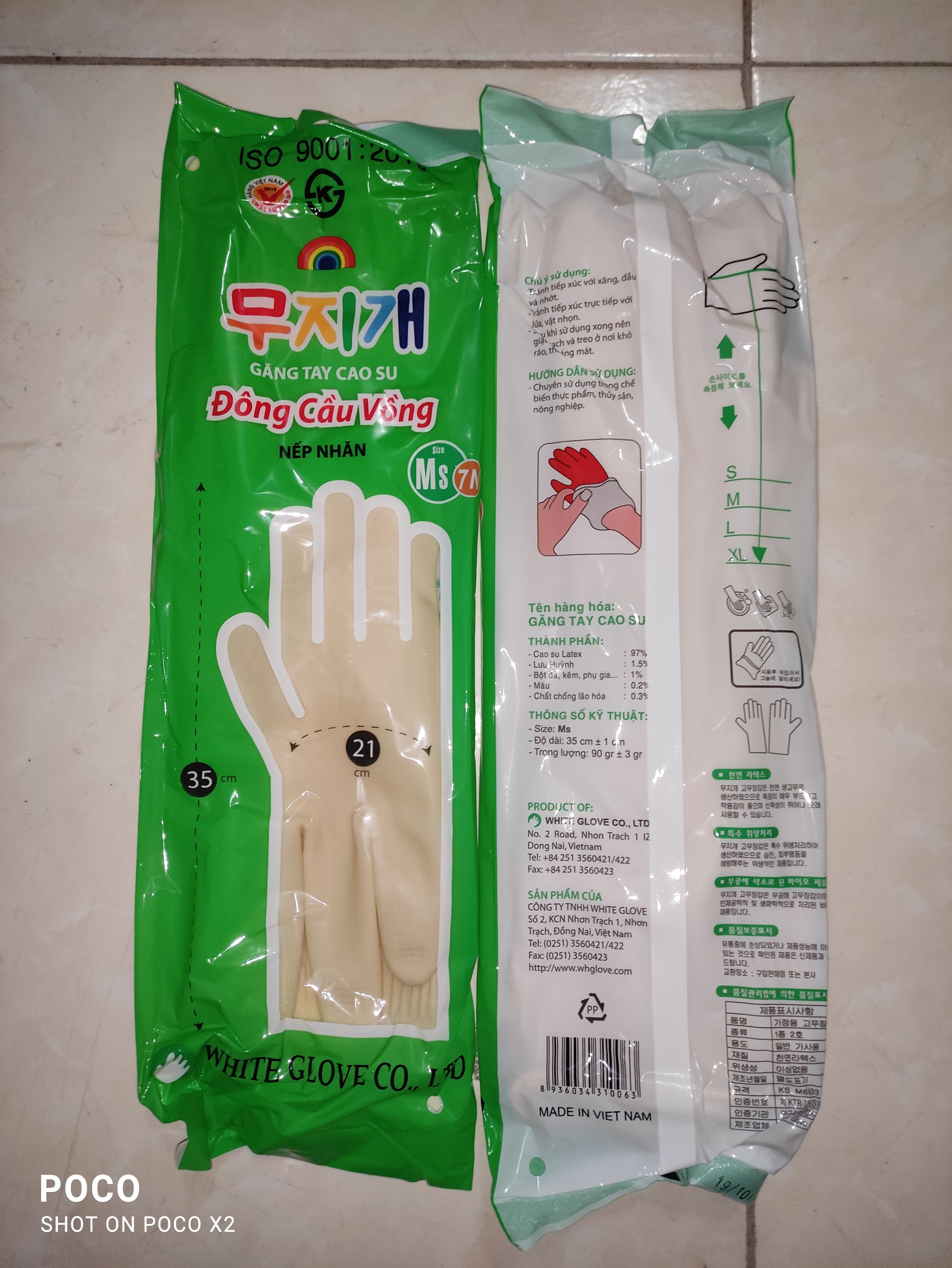 Găng tay cao su Đông Cầu Vồng dài 35 - 32 - 26cm size M-S-L, găng tay rửa chén rửa bát, bao tay cao su rửa chén