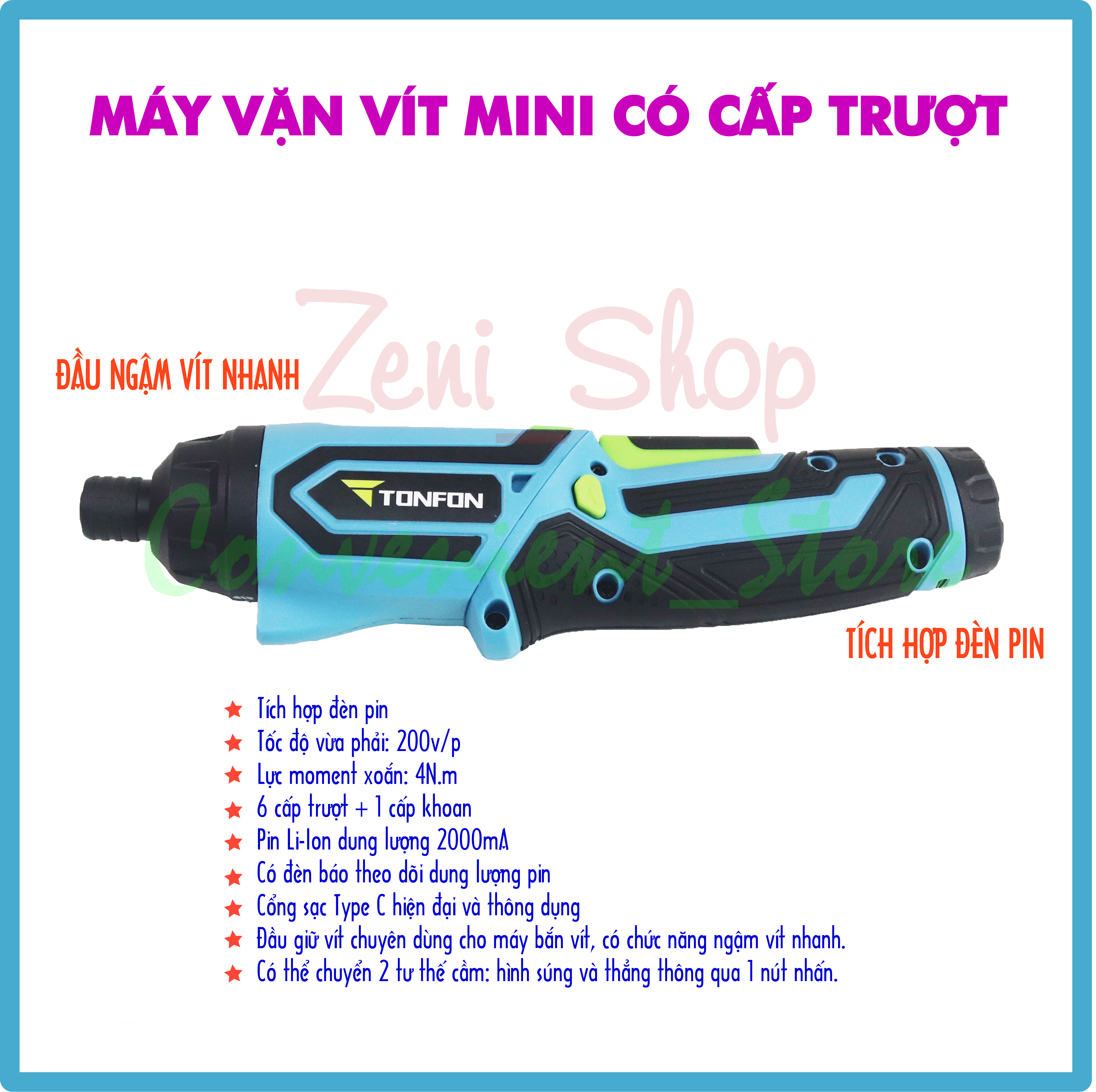 Vít GẬP Mini đa năng_đầu ngậm vít nhanh_hiệu Tonfon