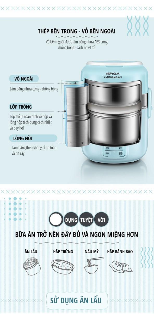 Hộp Cơm Cao Cấp Hẹn Giờ Bear DFH-B20J1