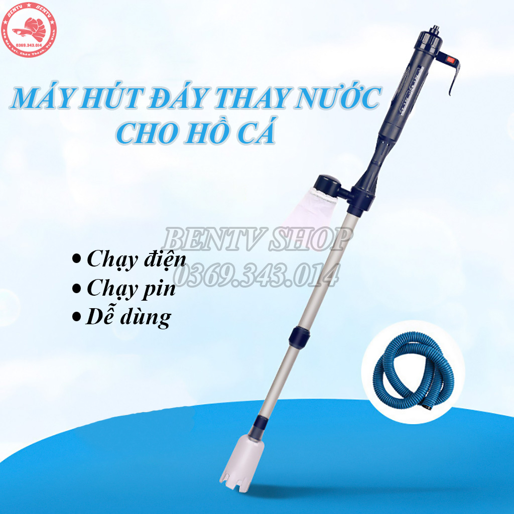 Máy Hút Cặn Phân Chạy Điện Hoặc Pin Cho Bể Cá