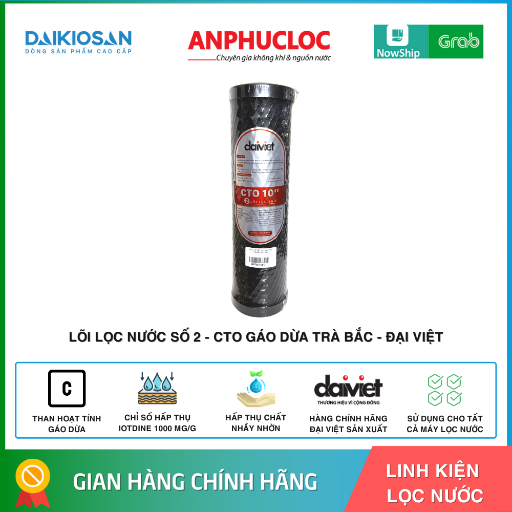 COMBO 3 LÕI MÁY LỌC NƯỚC ĐẠI VIỆT DAIKIOSAN PP-CTO-CERAMIC
