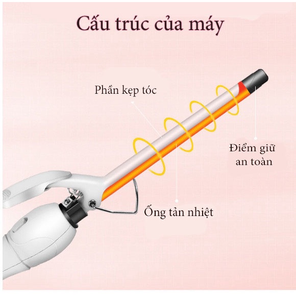 Máy Uốn Tóc Lọn Nhỏ Uốn Xù Nhiều Size 9mm , 13mm, 16mm
