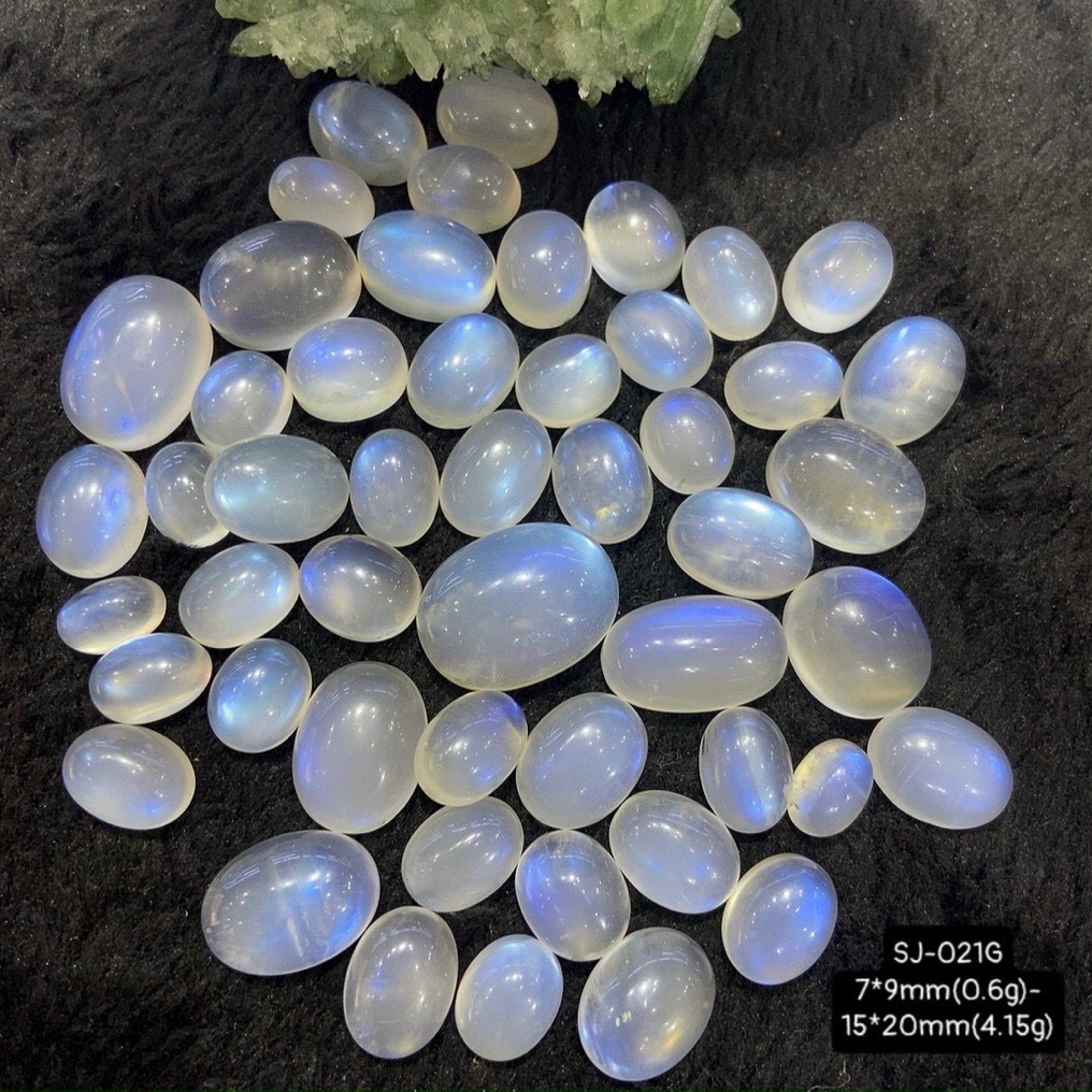 Mặt Đá Mặt Trăng Oval Size Lớn 15x20mm