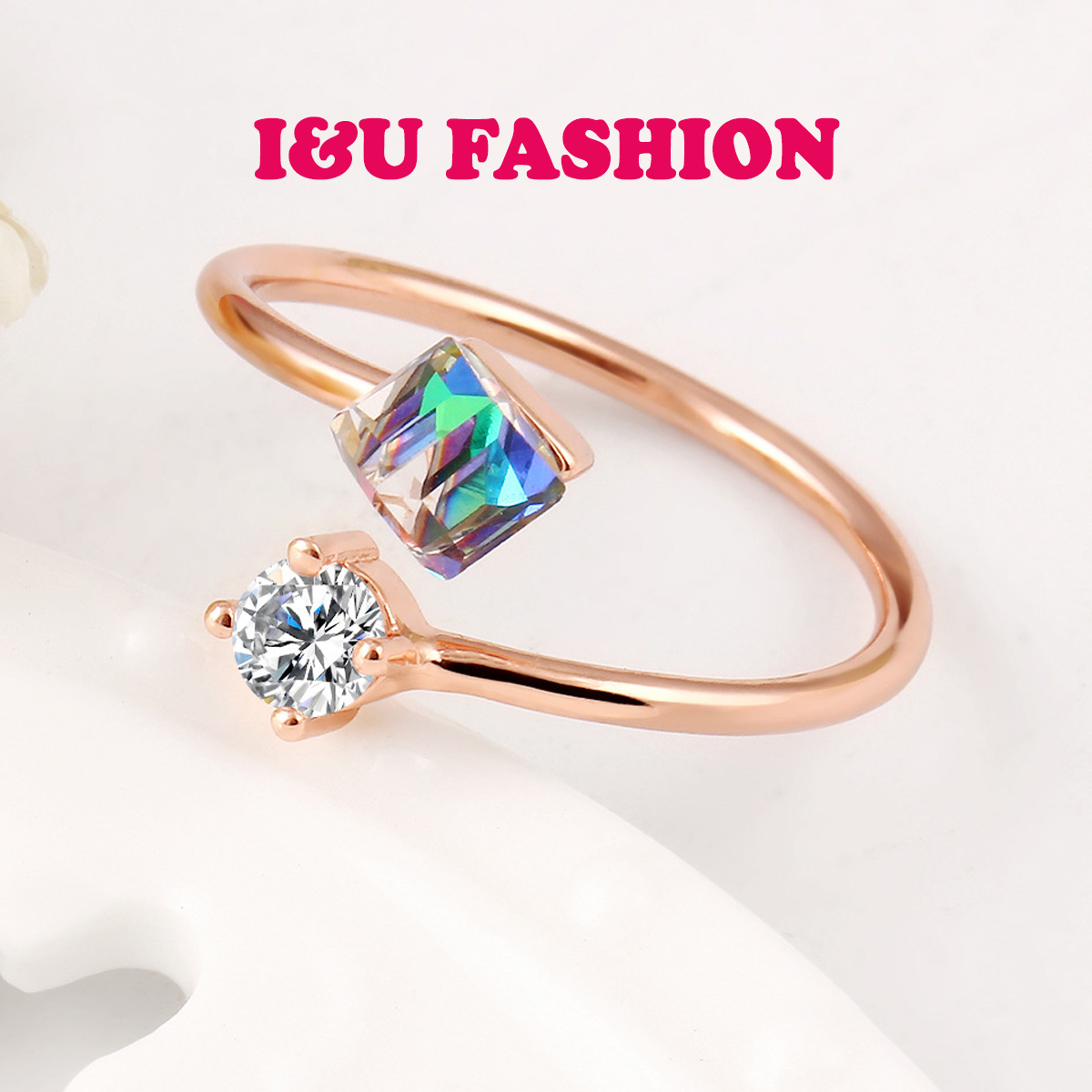 Nhẫn Nữ Khảm Đá Đổi Màu Theo Ánh Sáng Độc Đáo Kiểu Hở Có Thể Điều Chỉnh Tiện Lợi Phụ Kiện Thời Trang Trang Sức Sang Trọng Cá Tính NA-01