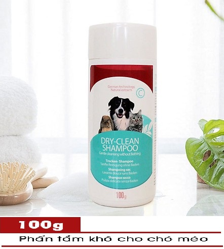 [HOÀN TIỀN 10%]Phấn Tắm Khô Bioline 100g Cho Chó Mèo BOMPET