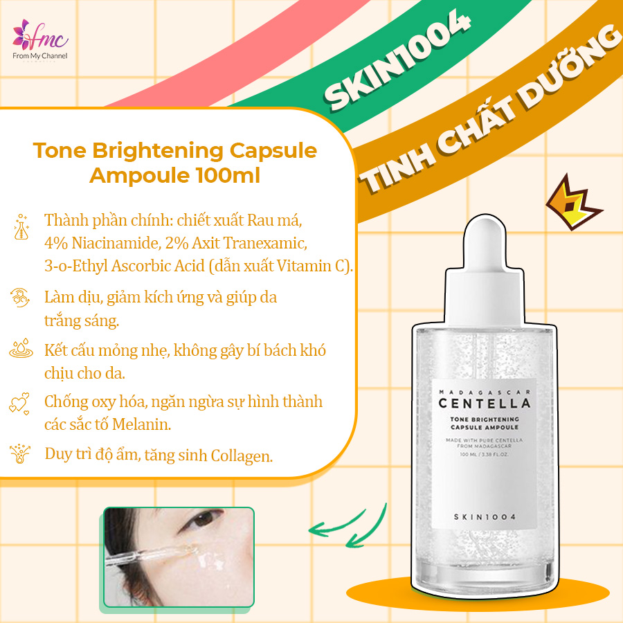 Combo SKIN1004 - MADAGASCAR CENTELLA BIRGHTENING