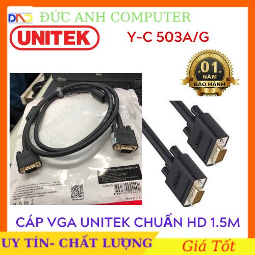 VGA Unitek 1M5 (503G) - chính hãng 100% bảo hành 12 tháng - 1 đổi 1 cam kết sản phẩm đúng mô tả chất lượng đảm bảo