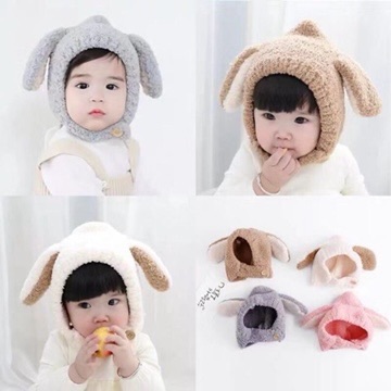 Mũ Cừu Len Lông Siêu Ấm Cho Bé Mùa Đông