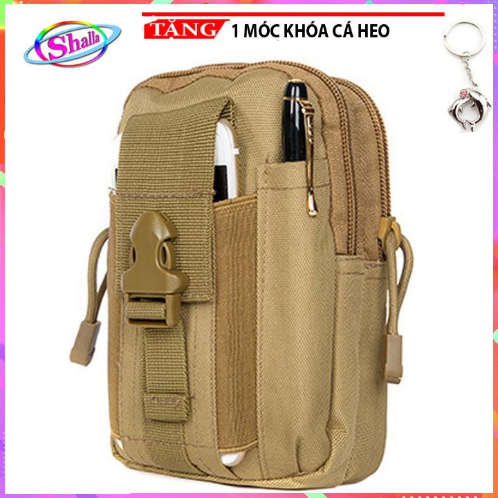Đeo chéo lính điện thoại mini Shalla đen,nâu Shalla HO5 Tặng móc khóa cá heo
