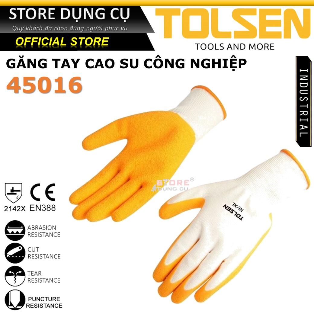 Tolsen 45016 industrial latex gloves | tolsen working gloves