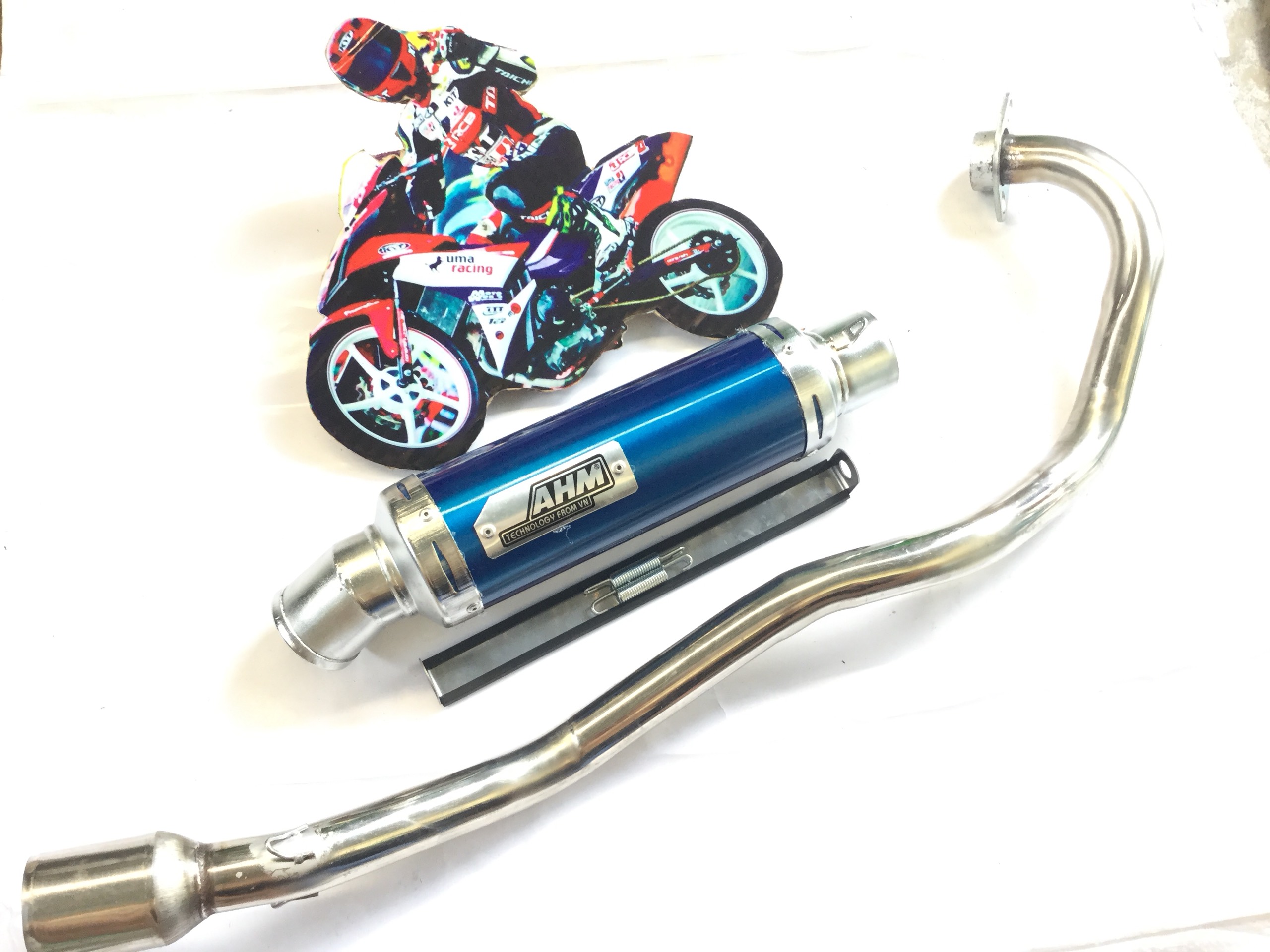 Pô độ ahm đỏ - Cổ Pô Lắp Exciter 150