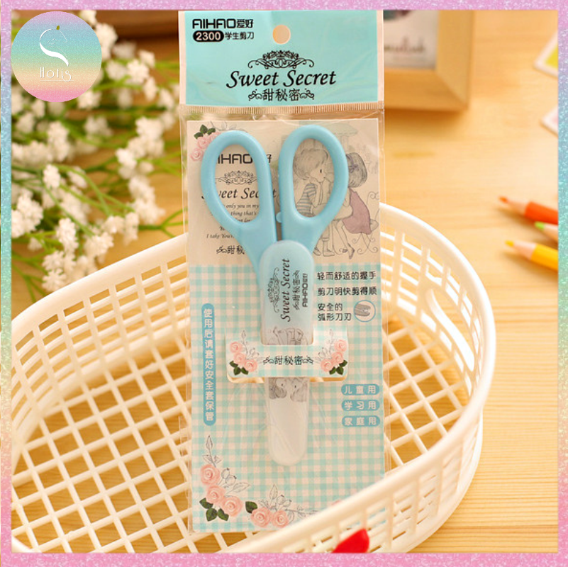 Kéo cắt giấy mini siêu cute màu pastel - 13.8cm