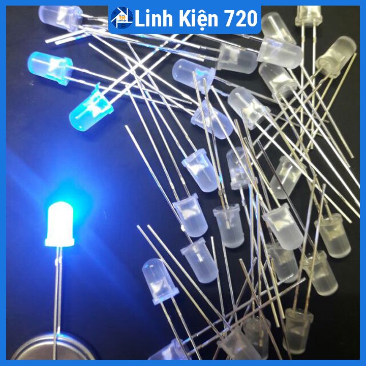 Gói 100 con led đục 5mm 2 chân đơn nhiều màu