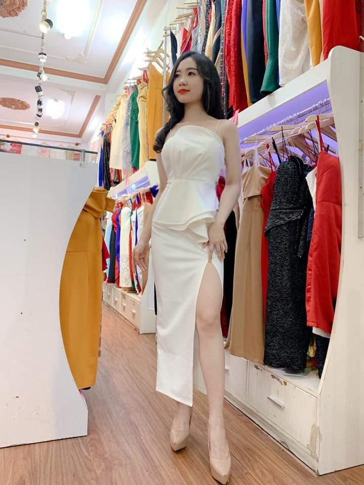Đầm 2 dây cát hàn kèm mút ngực 40-53-qh