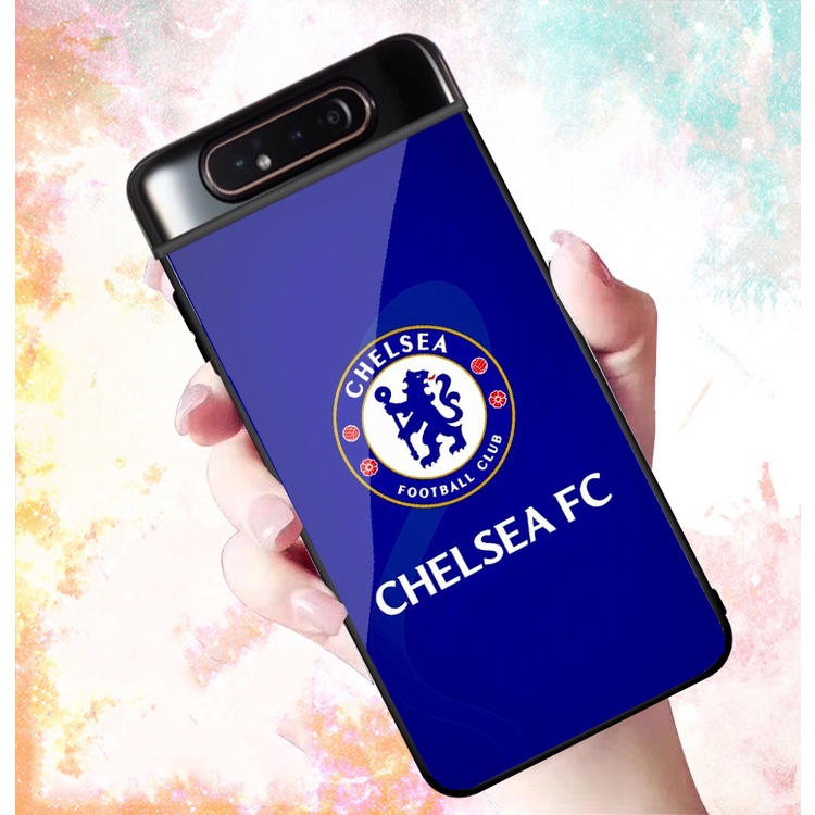 Ốp Lưng SAMSUNG GALAXY A80 mặt kính cường lực cao cấp In hình Câu Lạc Bộ Bóng Đá