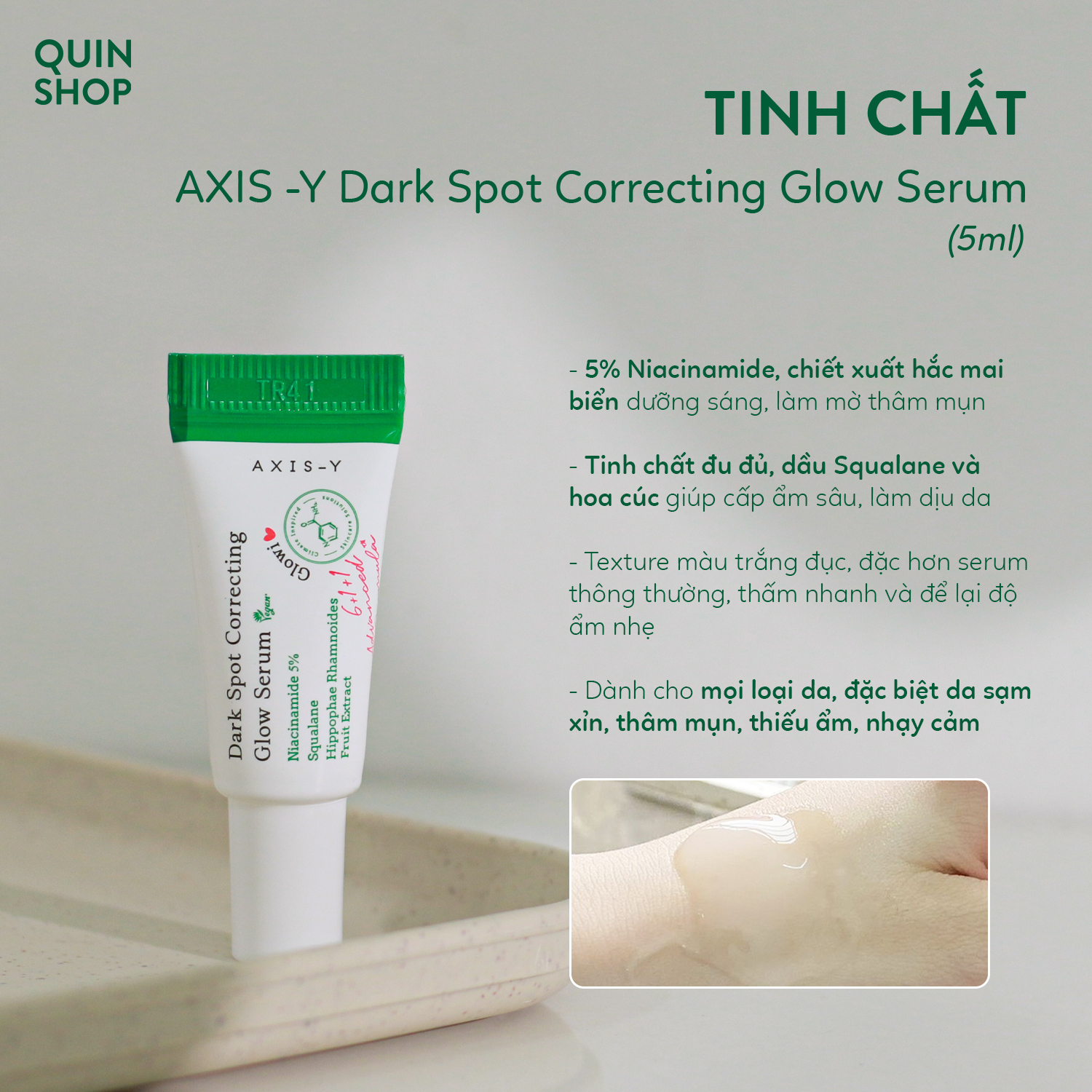 Tinh Chất Giảm Thâm Mụn AXIS -Y Dark Spot Correcting Glow Serum