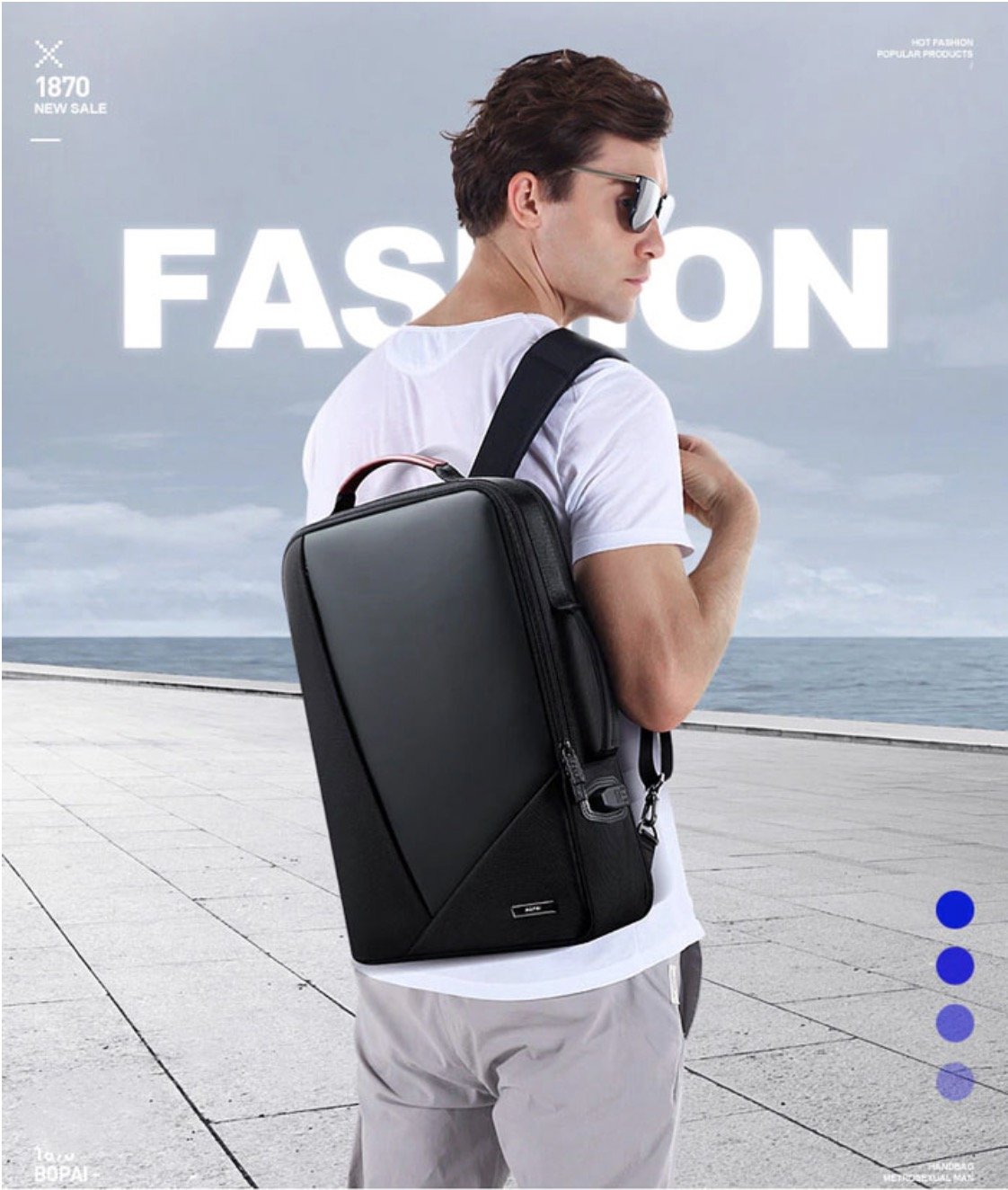 Balo laptop doanh nhân Bopai - Smart 4.0