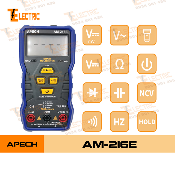 Apech am 216e đồng hồ vạn năng đo điện đo tần số đo tụ điện apech am 216e