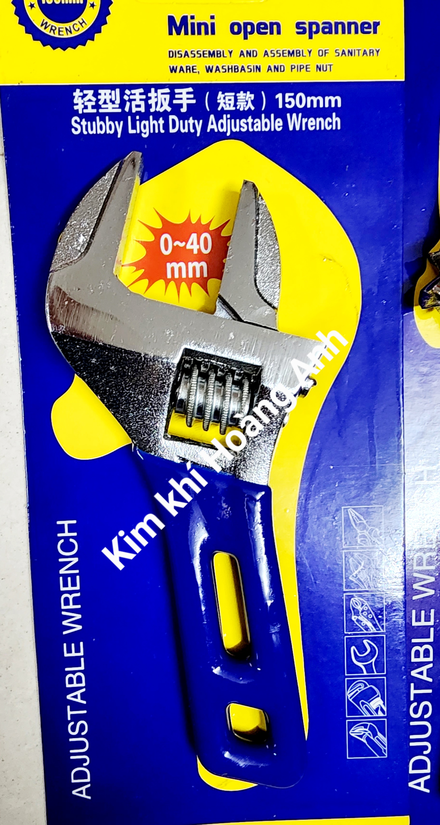 Mỏ lết lùn miệng rộng Wrench cao cấp độ mở miệng 45mm (New)