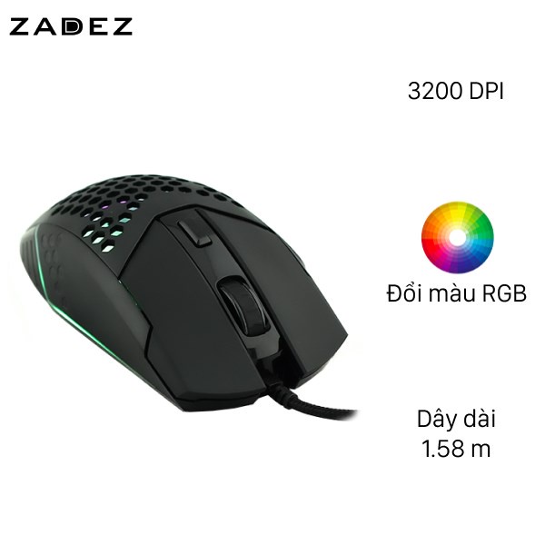 Chuột Gaming Zadez G151M Đen ( Like New )